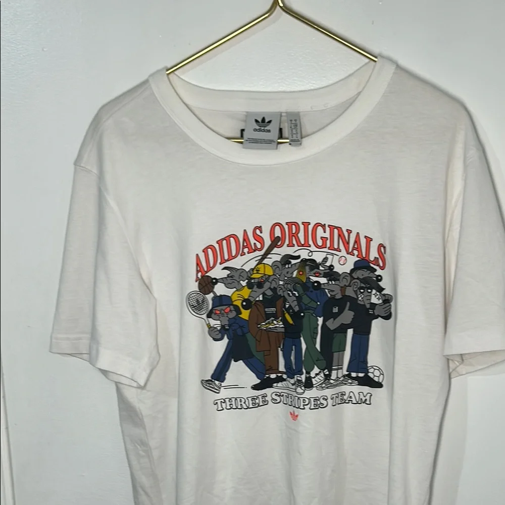 Adidas Original Rate Union White Short Sleeve Tee Small